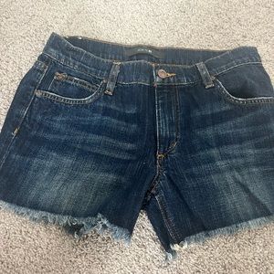 Joe’s dark washed jean shorts. Never worn. Size 26.
